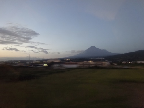 帰りの車内からの富士山